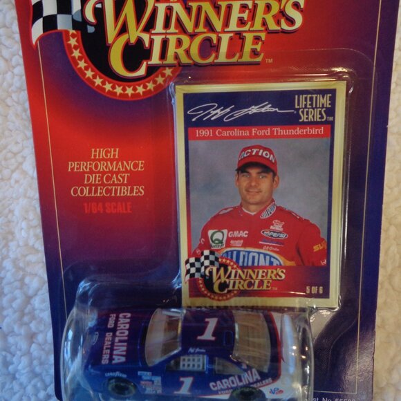 Jeff Gordon #1 1991 Carolina Ford Thunderbird 1/64 Winner's Circle Car - Picture 8 of 10